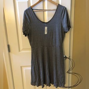 Charming Charlie dress Black and white stripe size large